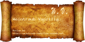 Weintraub Vaszilia névjegykártya